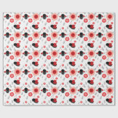 リトルラディバグハッピーバースデー名前をカスタムする ラッピングペーパー (フラット)