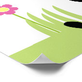 リトルラディバグパーソナライズされた誕生日バナー ポスター (角)