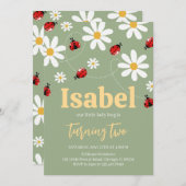 リトルラディバグ誕生日 招待状 (正面/裏面)