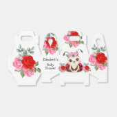 リトルラディバグ赤ピンクフローラガールベビーシャワー フェイバーボックス (折り畳みなし)