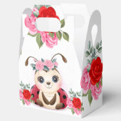 リトルラディバグ赤ピンクフローラガールベビーシャワー フェイバーボックス (オープン)