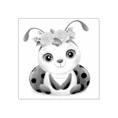 リトルラディバグ赤ピンクフローラガールベビーシャワー ラバースタンプ (インプリント)