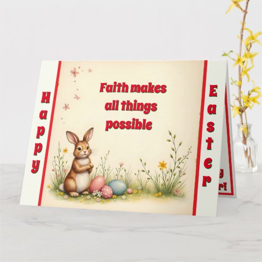 リトルラビットイースターヴィンテージコレクシ人気があるョン カード (黄色い花)