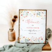 リトルラブバグかわいいガーデン赤ちゃんシャワーへようこそ ポスター