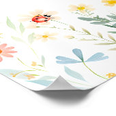 リトルラブバグかわいいガーデン赤ちゃんシャワーへようこそ ポスター (角)