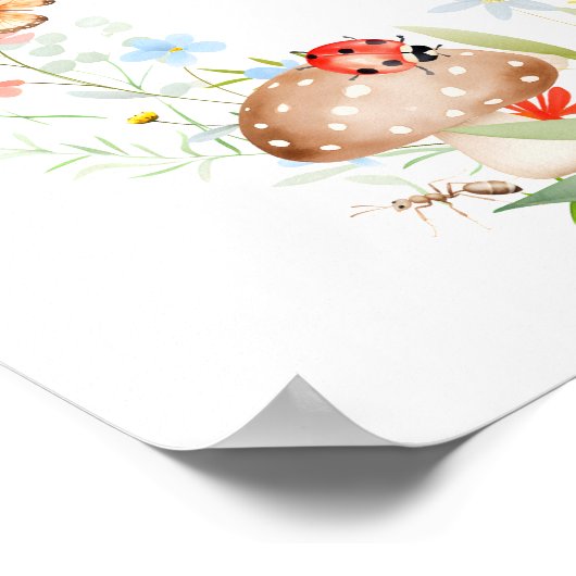 リトルラブバグガーデン赤ちゃんシャワーへようこそ ポスター (角)