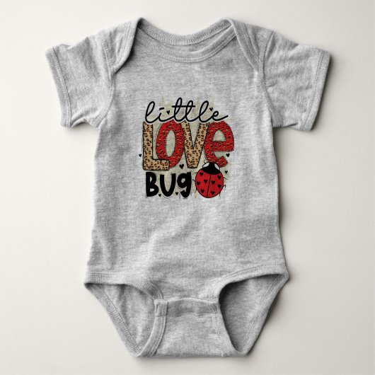 リトルラブバグバレンタイン ベビーボディスーツ (正面)