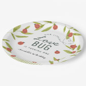 リトルラブバグレディバグリーフ誕生日 ペーパープレート (アングル)