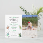 リトルラブバグ子供の誕生日招待状 招待状 (スタンド正面)