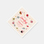 リトルラブバグ昆虫誕生日パーティー スタンダードカクテルナプキン (角)