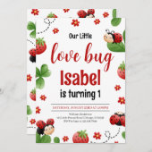 リトルラブバグ誕生日 招待状 (正面/裏面)