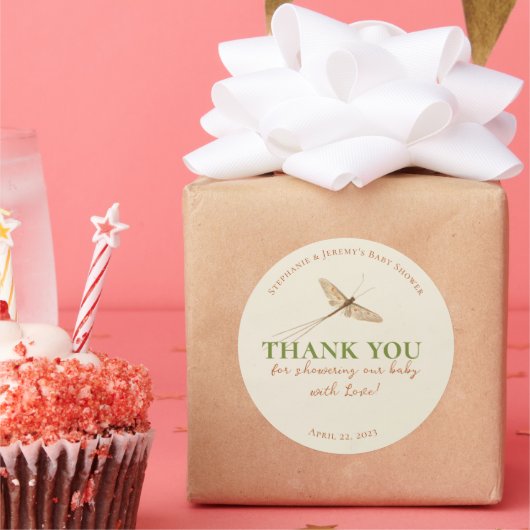 リトルラブバグ赤ちゃんシャワークラシックラウンドステッカー ラウンドシール (パーティー)