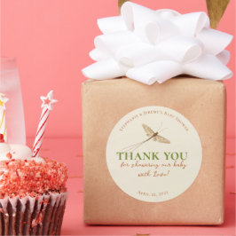 リトルラブバグ赤ちゃんシャワークラシックラウンドステッカー ラウンドシール