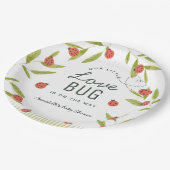 リトルラブバグLadybugリーフ赤ちゃんシャワー ペーパープレート (アングル)