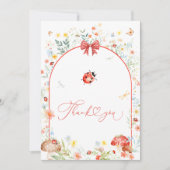 リトルラブWildflower赤ちゃんシャワー サンキューカード (正面)