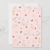 リトルラブWildflower赤ちゃんシャワー 招待状 (裏面)