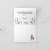 リトルラマバニーベビーシャワーワイルドワン感謝していユー サンキューカード (内部)