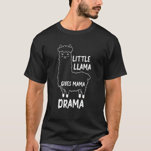 リトルラマ与えママドラマMama Llama for Wome Tシャツ (正面)
