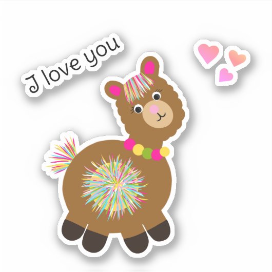 リトルラマ シール (正面)