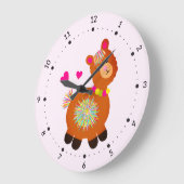 リトルラマ ラージ壁時計 (傾斜)