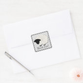 リトルラムサンキューステッカー(スクエア) スクエアシール (封筒)