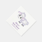 リトルラムシープベビーシャワー誕生日 スタンダードカクテルナプキン (角)