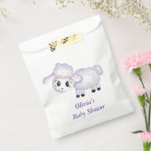 リトルラムシープベビーシャワー誕生日 フェイバーバッグ (封をした状態)