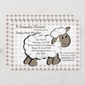 リトルラムジンガム赤ちゃんシャワー 招待状 (正面/裏面)