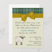 リトルラムスイートベビーシャワーの招待 招待状 (正面/裏面)