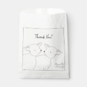 リトルラムツインズベビーシャワー フェイバーバッグ (正面)