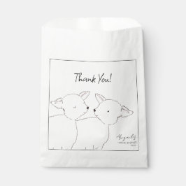 リトルラムツインズベビーシャワー フェイバーバッグ