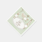 リトルラムトイズベビーシャワー紙ナプキンス スタンダードカクテルナプキン (角)