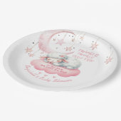 リトルラムトゥインクルトゥインクルピンクガールベビーシャワー ペーパープレート (アングル)
