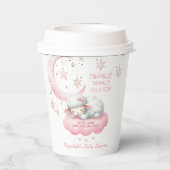 リトルラムトゥインクルトゥインクルピンクガールベビーシャワー 紙コップ (裏面)