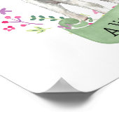 リトルラムパーソナライズされた春ベビーシャワー ポスター (角)