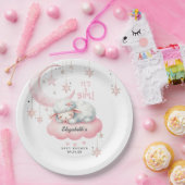 リトルラムピンクガールベビーシャワー ペーパープレート (パーティー)