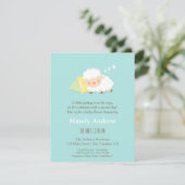 リトルラムブルーベビーシャワーパーティの招待状 招待状 (スタンド正面)