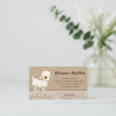 リトルラムベビーシャワーおむつラッフルエンクロージャー エンクロージャーカード (スタンド正面)
