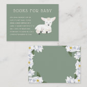 リトルラムベビーシャワーブックリクエスト エンクロージャーカード (正面/裏面)