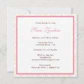 リトルラムベビーシャワー招待状|ピンク 招待状 (裏面)