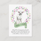 リトルラムベビーシャワー水の色の本ベビー エンクロージャーカード (正面)