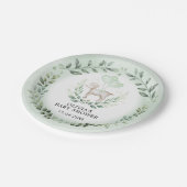 リトルラム春グリーンベビーシープシャワー ペーパープレート (アングル)