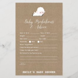 リトルラム赤ちゃんシャワーゲームプリント