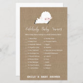 リトルラム赤ちゃんシャワーゲームプリント (正面/裏面)