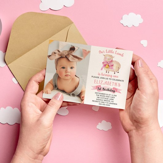 リトルラム1st誕生日パーティー写真 招待状