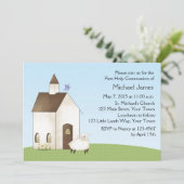リトルラム、教会、コミュニオン招待状 招待状 (スタンド正面)