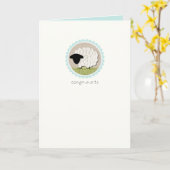 リトルラム「Congr-a-ts」グリーティングカード カード (黄色い花)