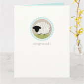 リトルラム"Congr-a-ts"グリーティングカード(XL) カード (黄色い花)