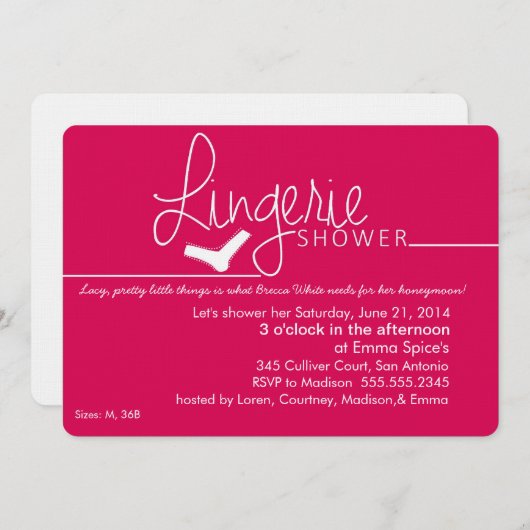 リトルランジレースのようリーシャワー招待状 招待状 (正面/裏面)