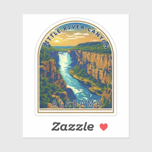 リトルリバーキャニオン – アラバマの自然美しい シール (シート)